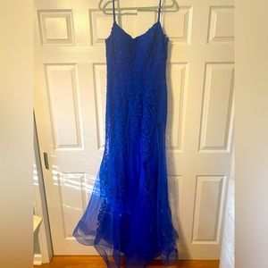 Camille detailed Cobalt Blue Dress